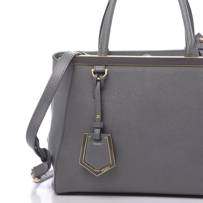Fendi Vitello Elite Petite 2Jours Tote Grigio Grigio Chiaro 9 of 16