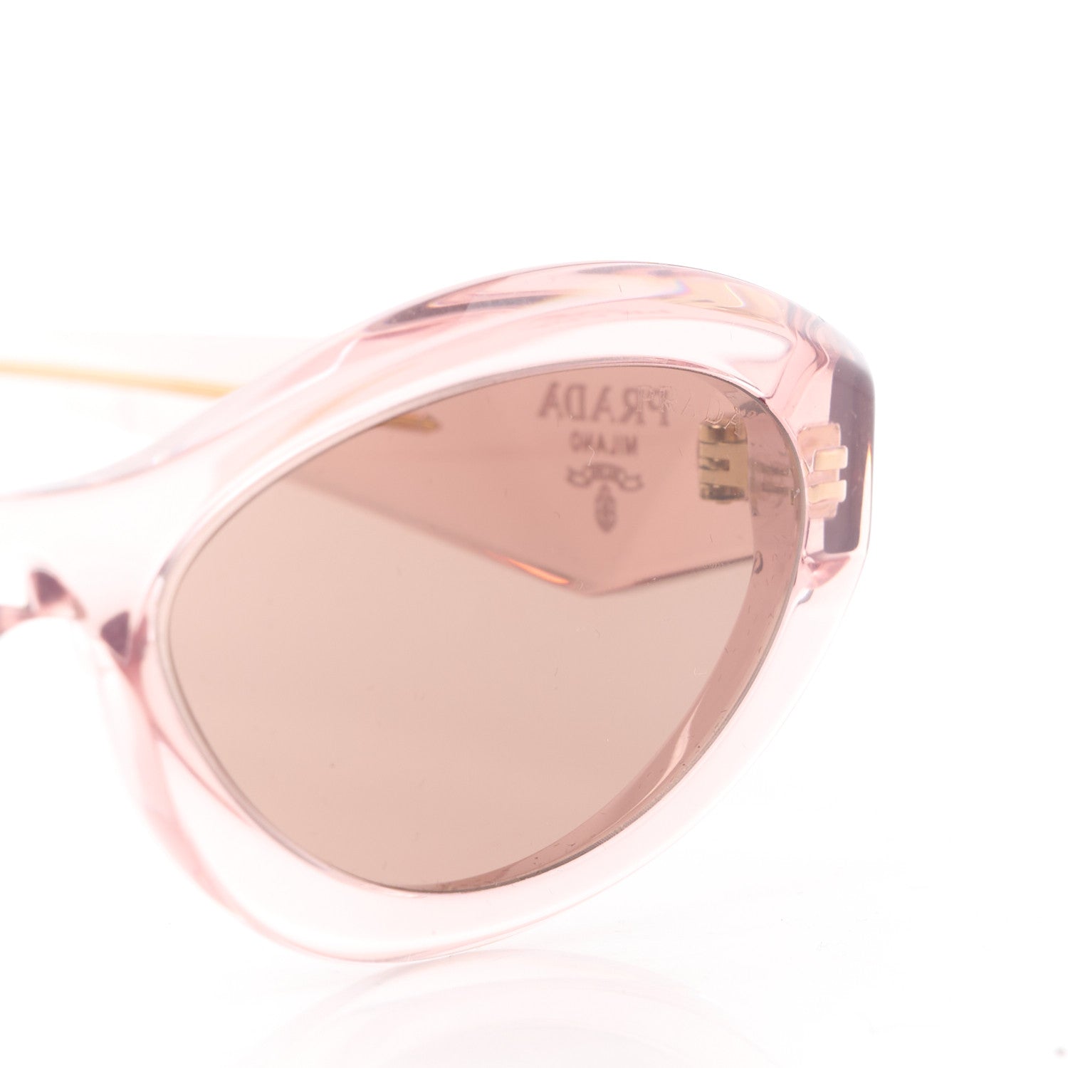 Prada Acetate Cat Eye SPR26Z Sunglasses Transparent Pink 7 of 8