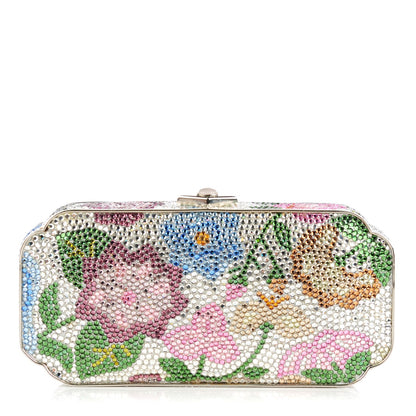 Judith Leiber Swarovski Crystal Floral Miniaudiere Clutch 1 of 15