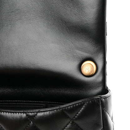 Chanel Lambskin Quilted Small Lacquered Chain Flap Black 8 of 11
