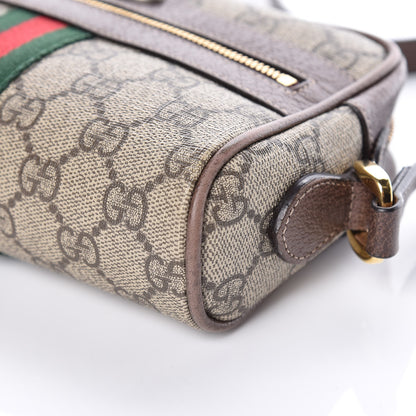 Gucci GG Supreme Monogram Web Mini Ophidia Shoulder Bag Brown 13 of 13