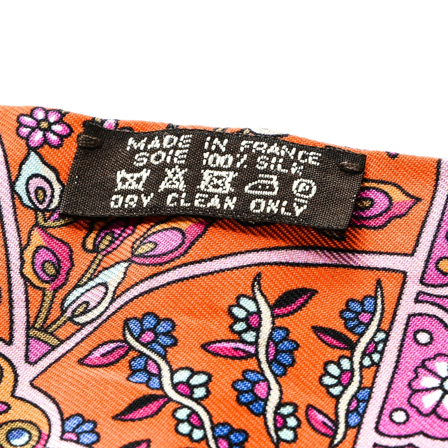 Hermes Silk Au Pays Des Oiseaux Fleurs Twilly Rose Vif Rouge Vert 3 of 4