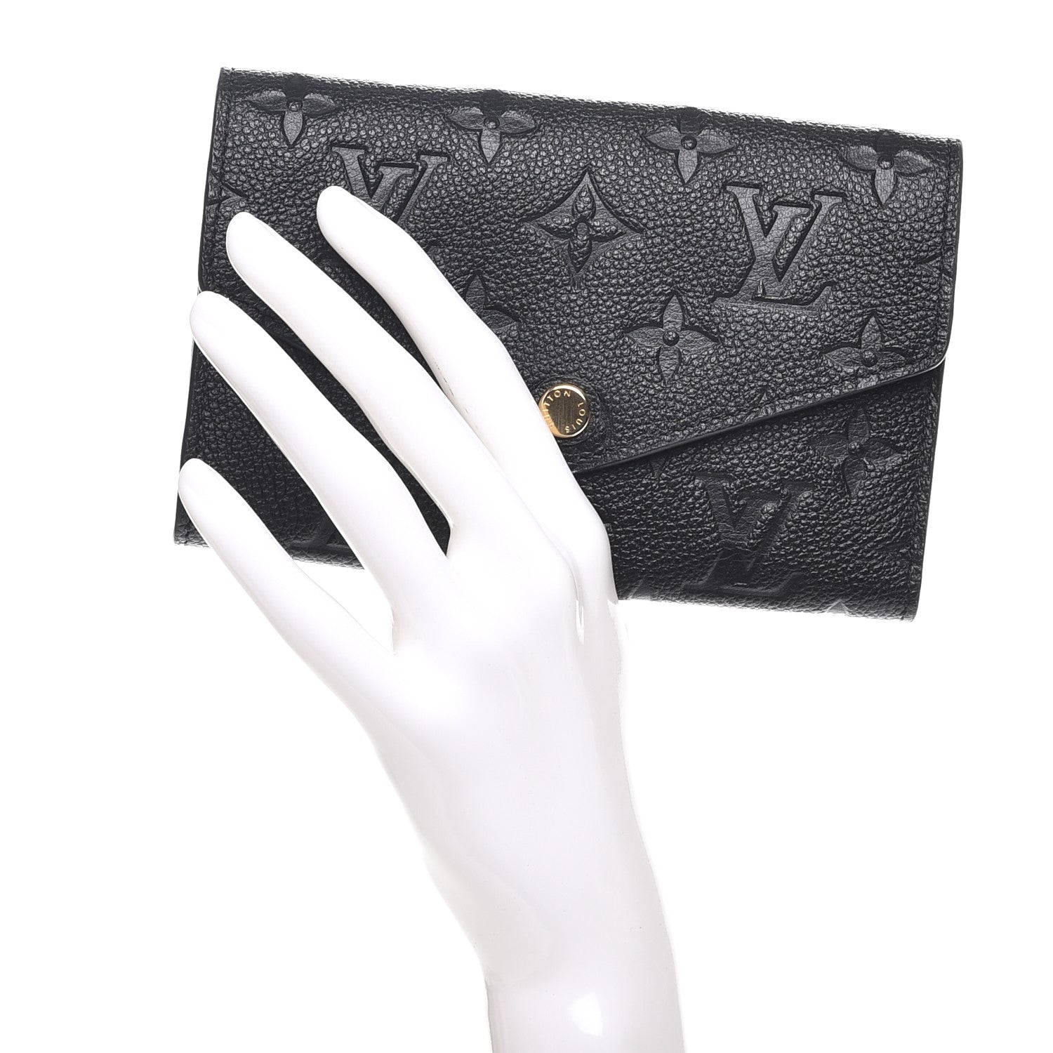 Louis Vuitton Empreinte Compact Curieuse Wallet Black 2 of 8