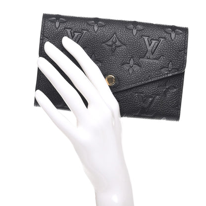 Louis Vuitton Empreinte Compact Curieuse Wallet Black 2 of 8