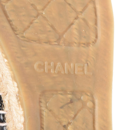 Chanel Lambskin CC Espadrilles 41 Black 7 of 10