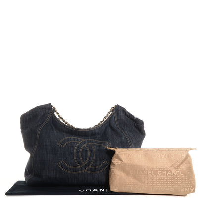 Chanel Denim XL Coco Cabas Tote Blue 9 of 10