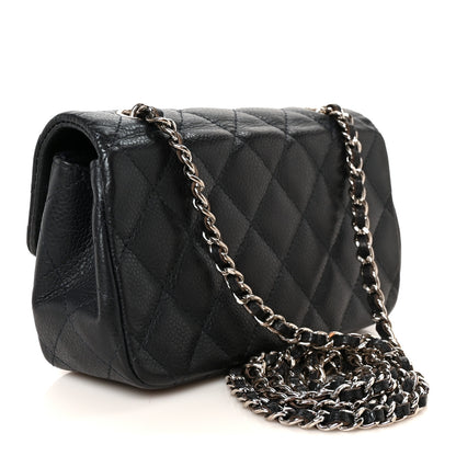 Chanel Caviar Quilted Extra Mini Flap Blue 3 of 11