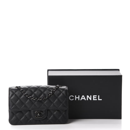 Chanel Crumpled Calfskin Quilted Mini Rectangular Flap So Black 13 of 13