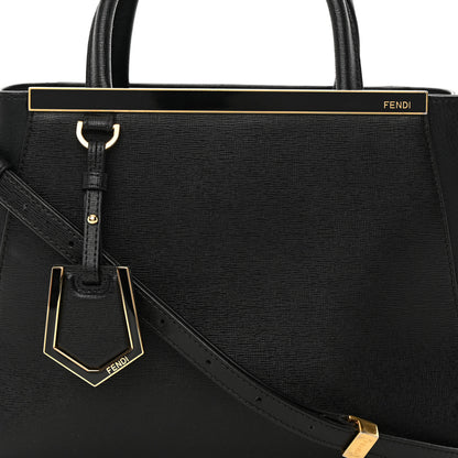 Fendi Vitello Elite Petite 2Jours Tote Black 8 of 17