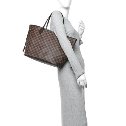 Louis Vuitton Damier Ebene Neo Neverfull MM Rose Ballerine 2 of 11