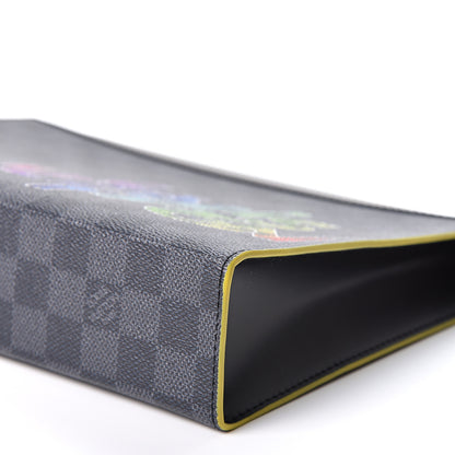 Louis Vuitton Damier Graphite Pochette Voyage MM Yellow 8 of 8