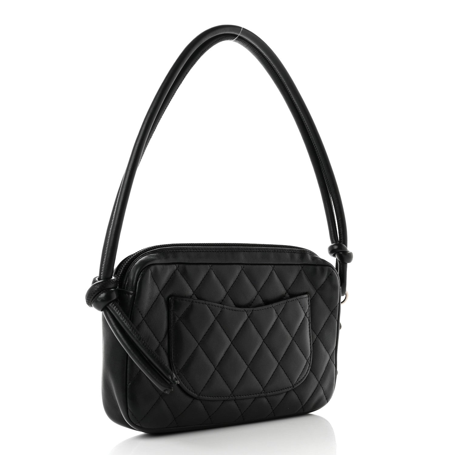 Chanel Calfskin Quilted Cambon Pochette Black White 3 of 9