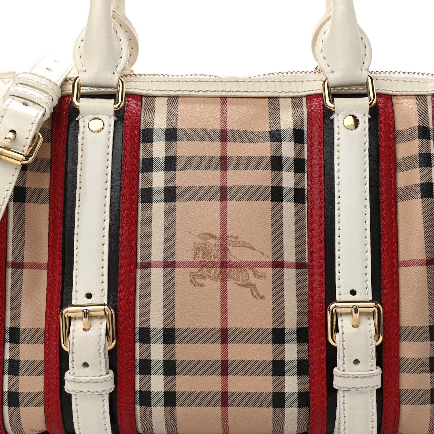 Haymarket Check Medium Alchester Bowling Bag White Military Red