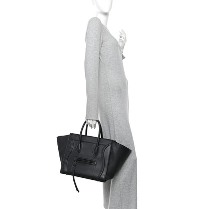 Celine Smooth Calfskin Medium Phantom Luggage Black 2 of 12