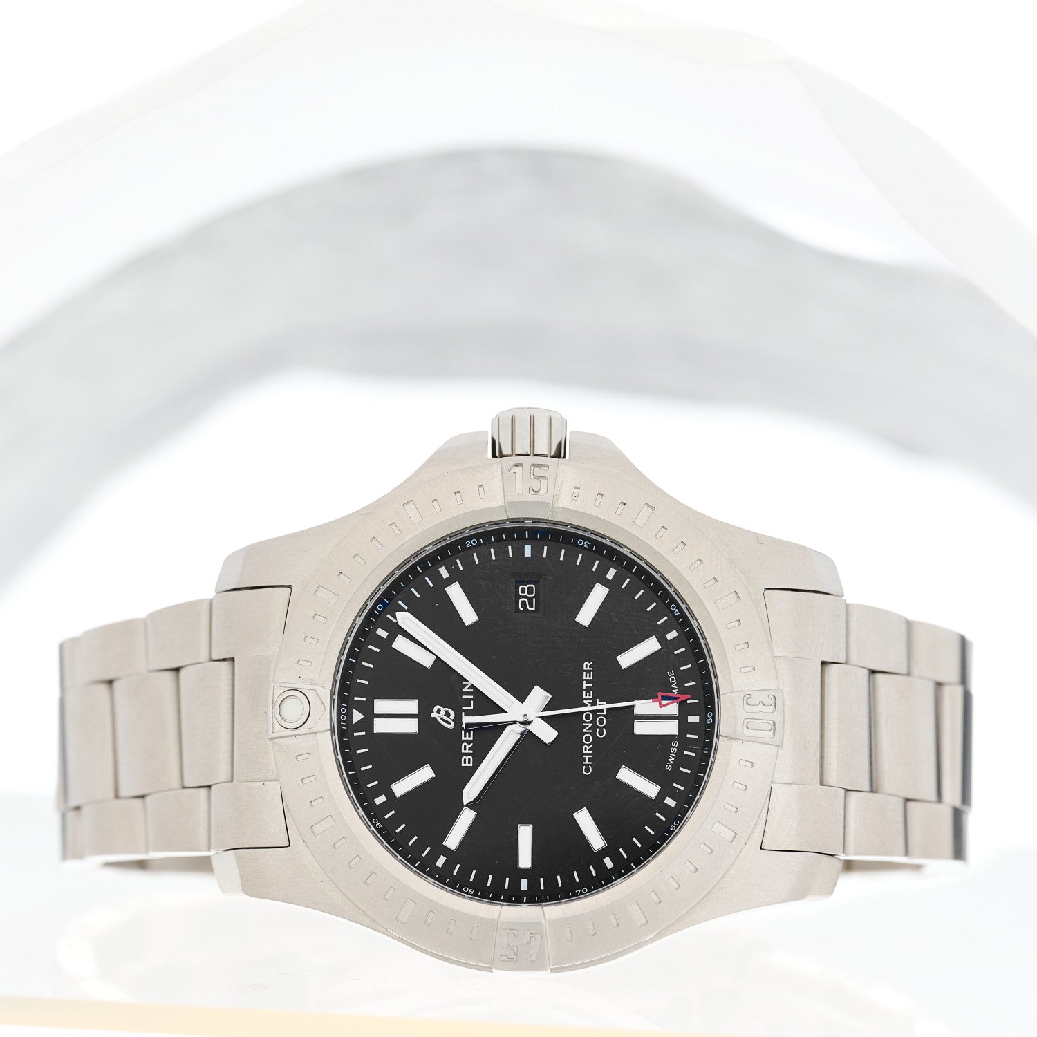 Breitling Stainless Steel 44mm Colt Automatic Watch Black A17388 2 of 4
