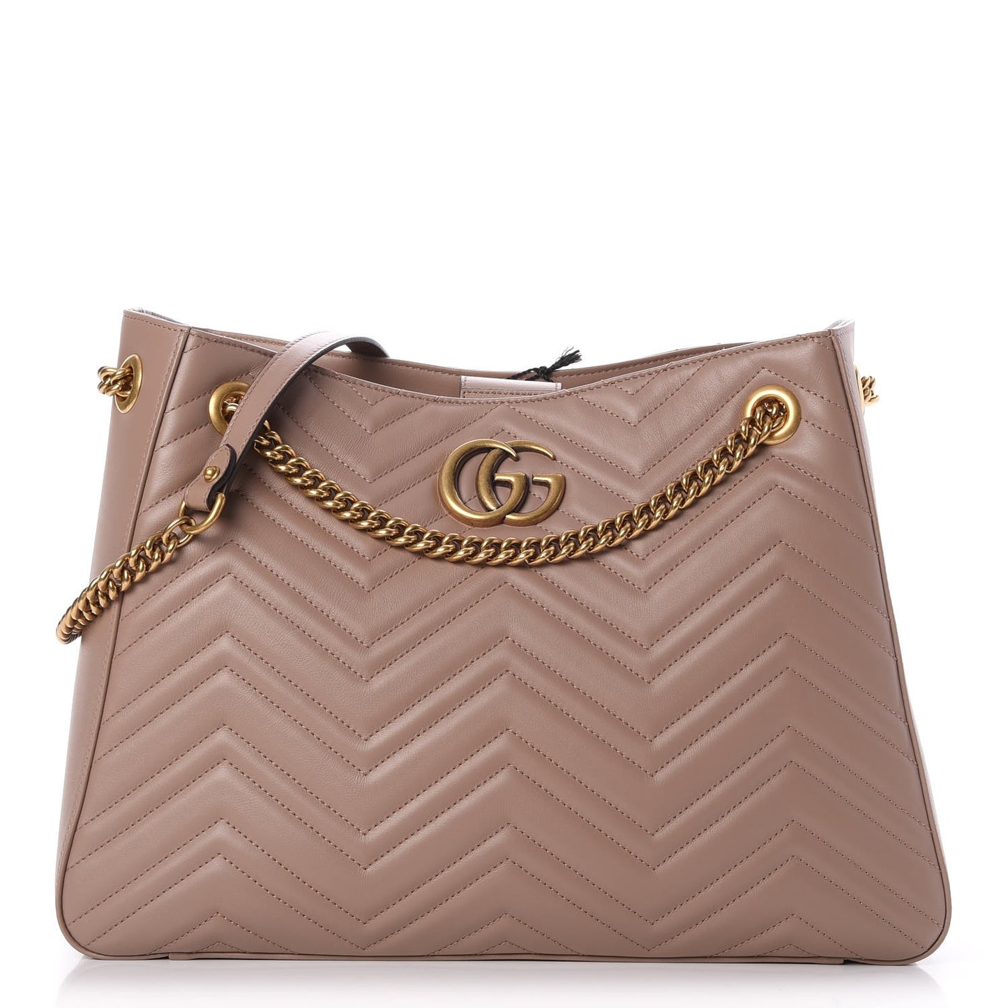 Calfskin Matelasse Medium GG Marmont Shoulder Tote Bag Porcelain Rose