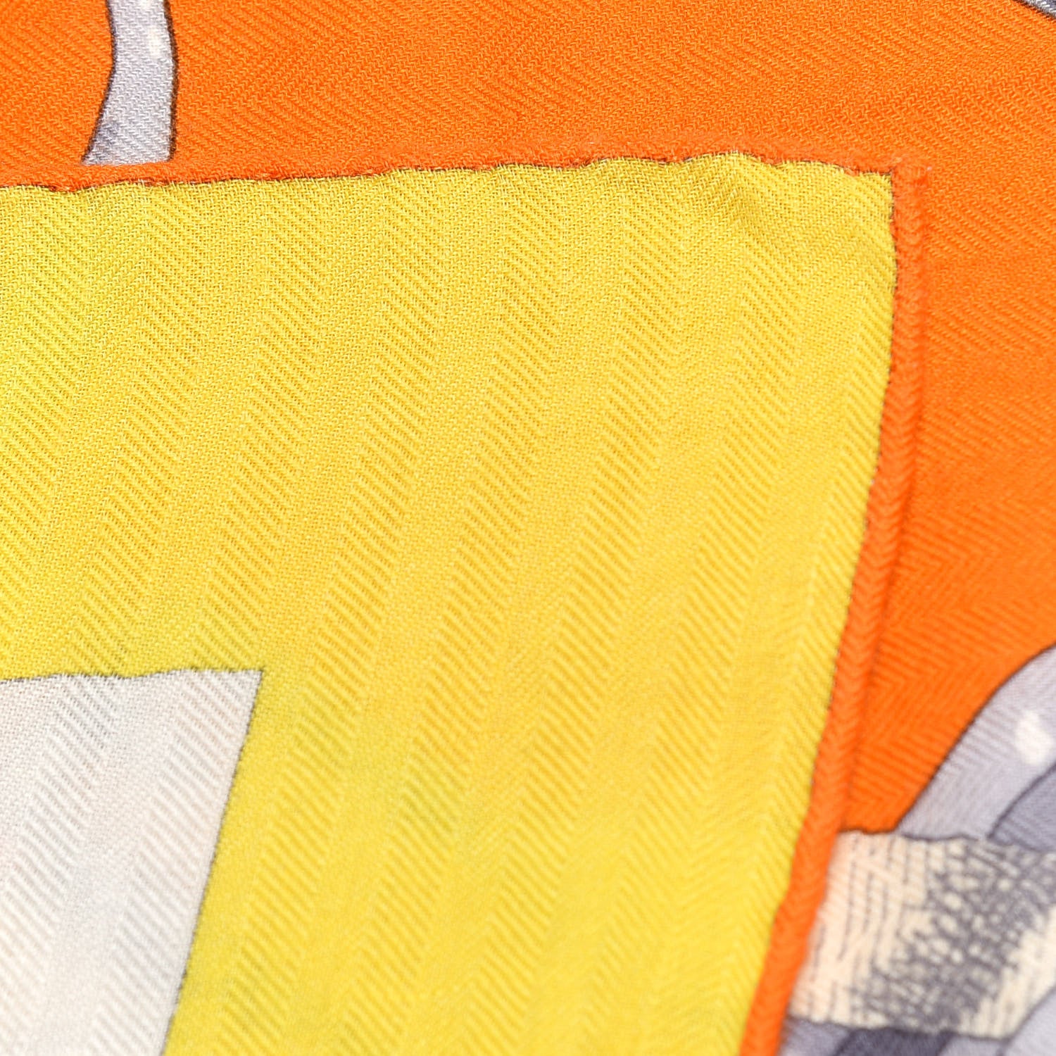 Hermes Silk Cashmere Grand Manege A Jouets Shawl 140 4 of 4