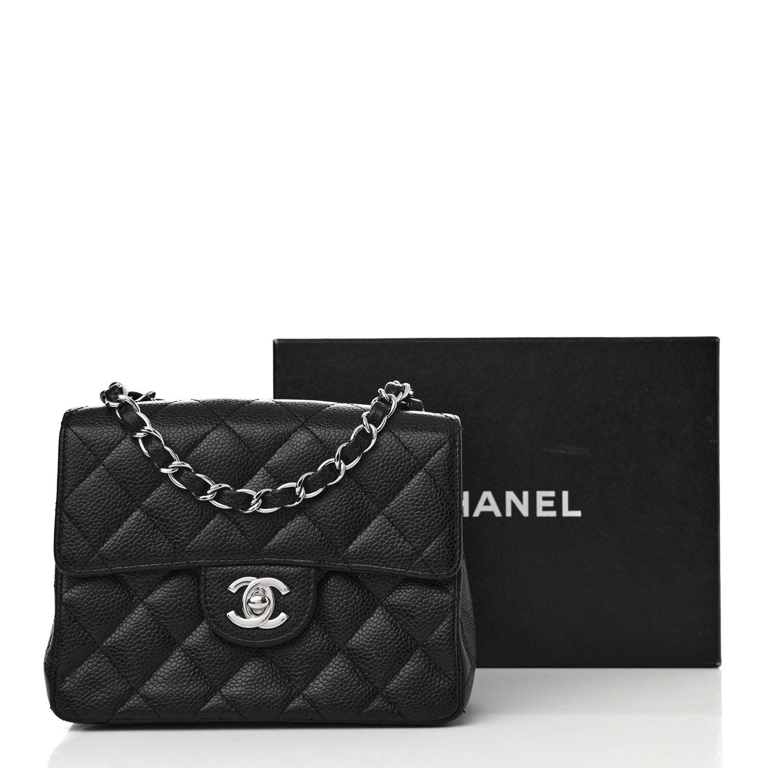 Chanel Caviar Quilted Mini Square Flap Black 14 of 14