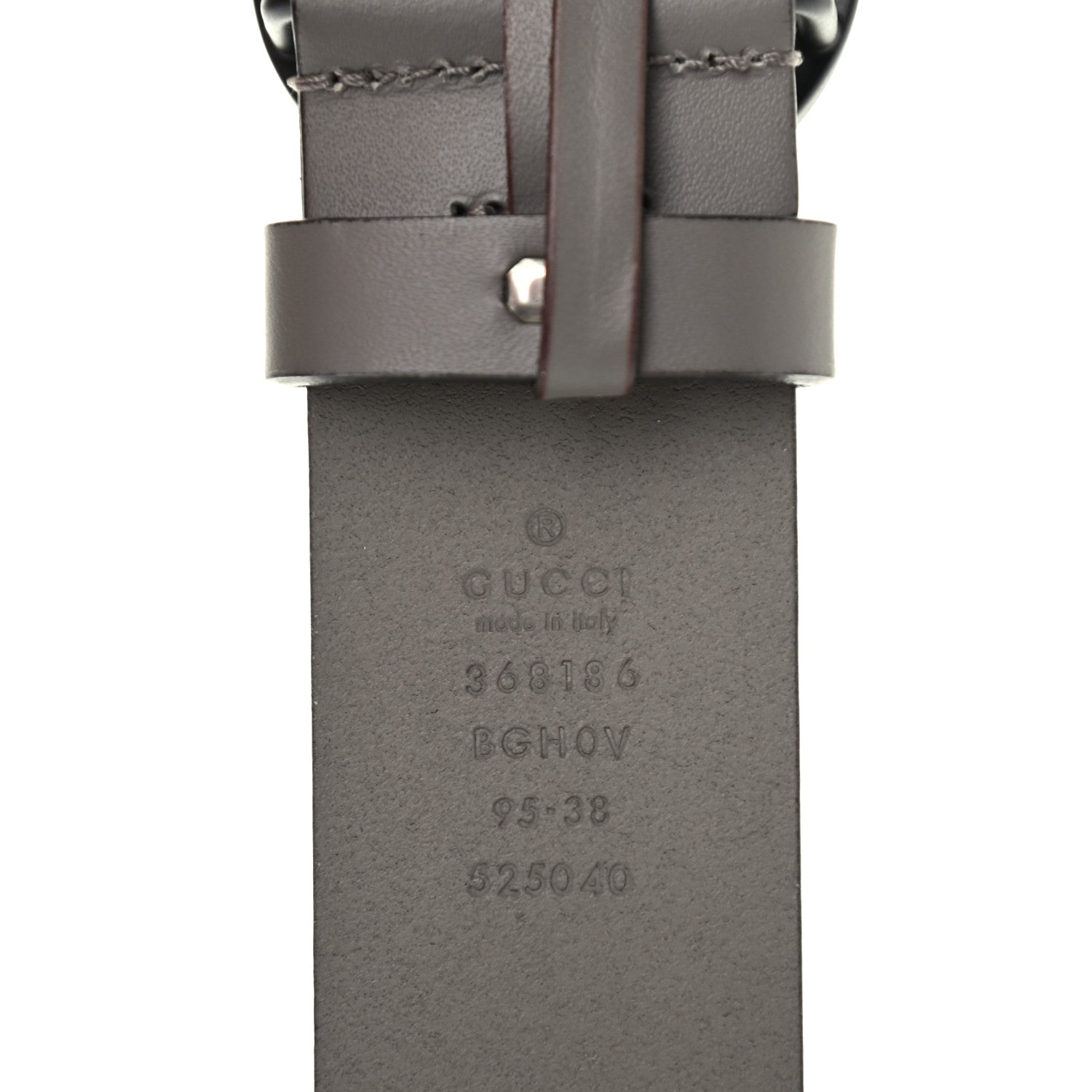 Gucci Calfskin Interlocking G 37mm Belt 95 38 Grey 5 of 7