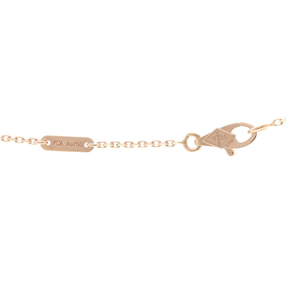 Van Cleef & Arpels 18K Rose Gold Carnelian Sweet Alhambra Pendant Necklace 4 of 6