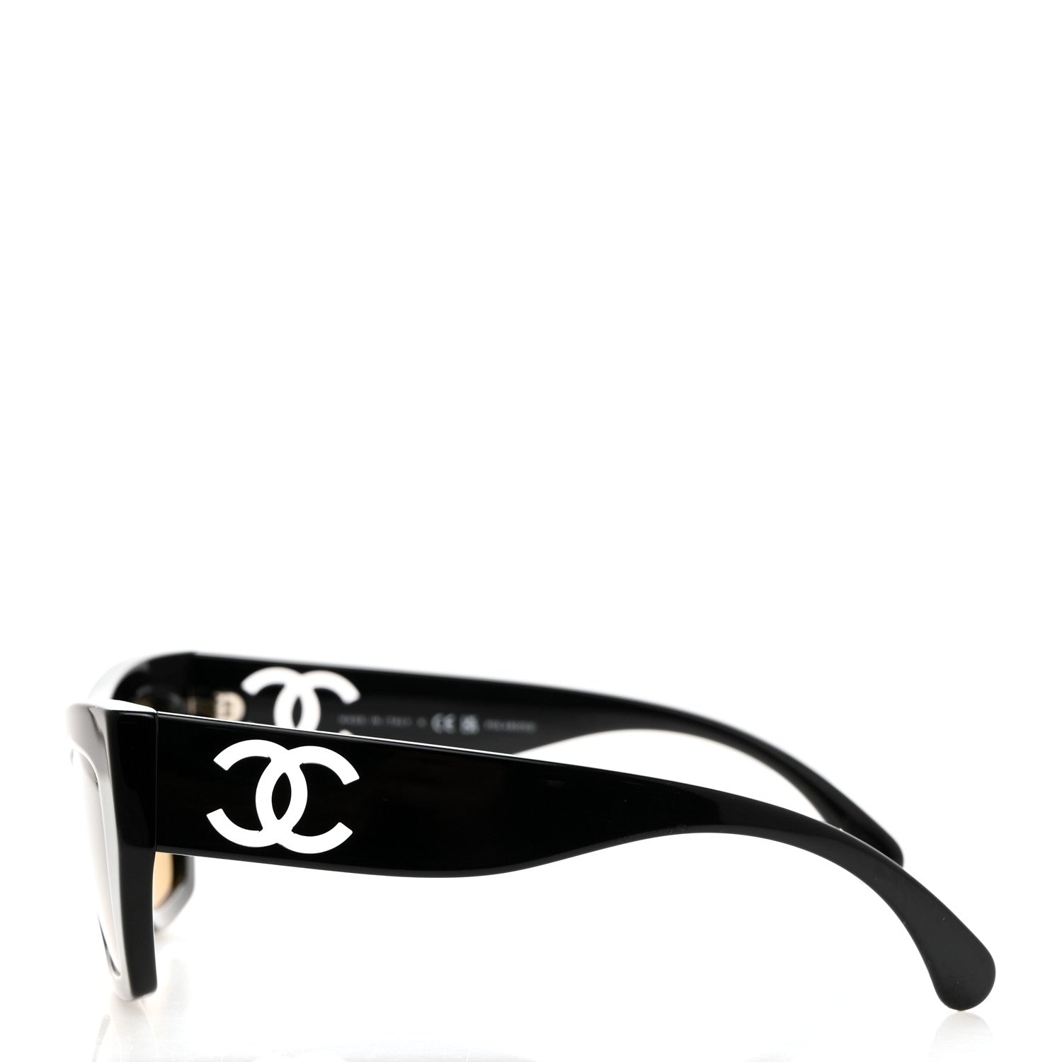 Chanel Acetate Nylon Polarized Cat Eye Sunglasses 5527 Black 3 of 7