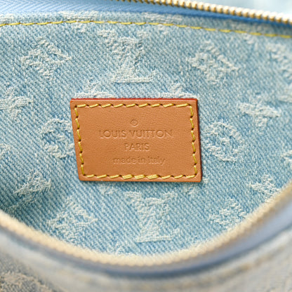 Louis Vuitton Monogram Denim CarryAll PM Sky Blue 7 of 10