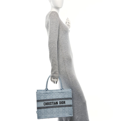 Christian Dior Raffia Cannage Medium Book Tote Blue 2 of 11