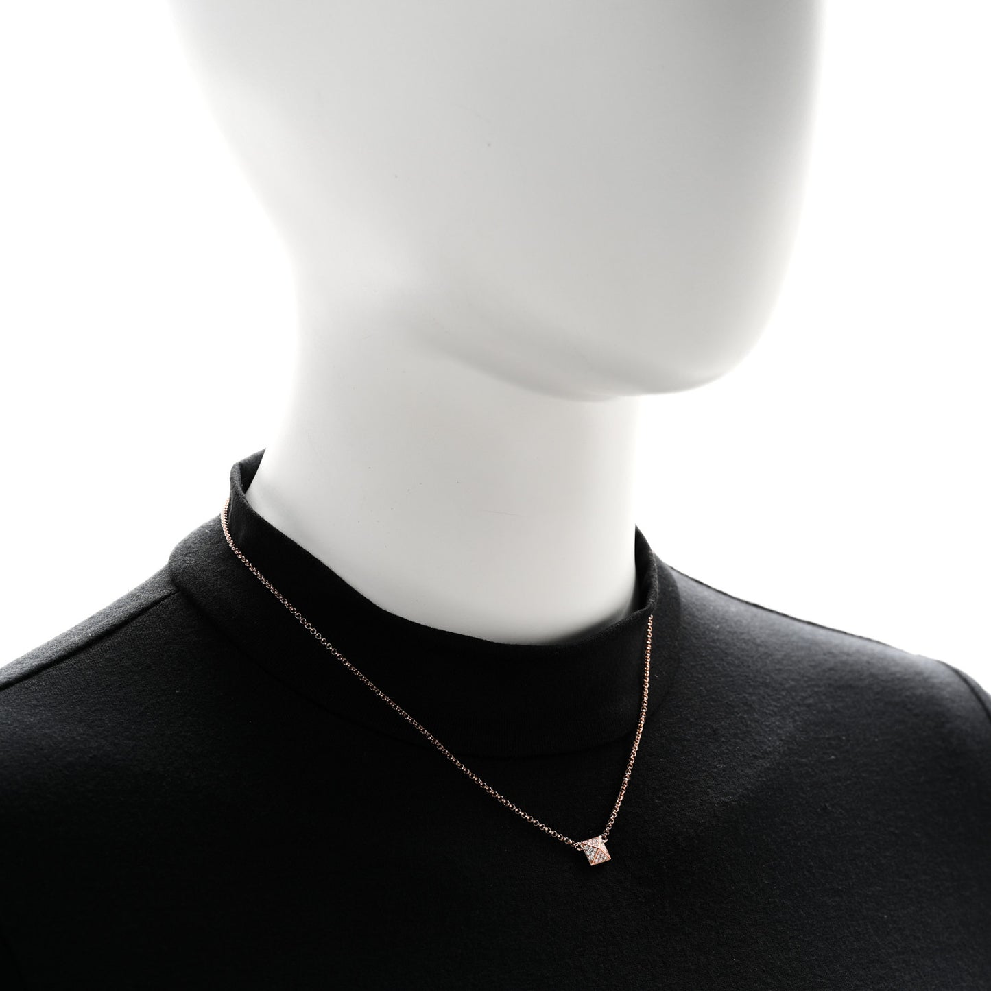 18K Rose Gold Diamond Clou d'H Pendant Necklace