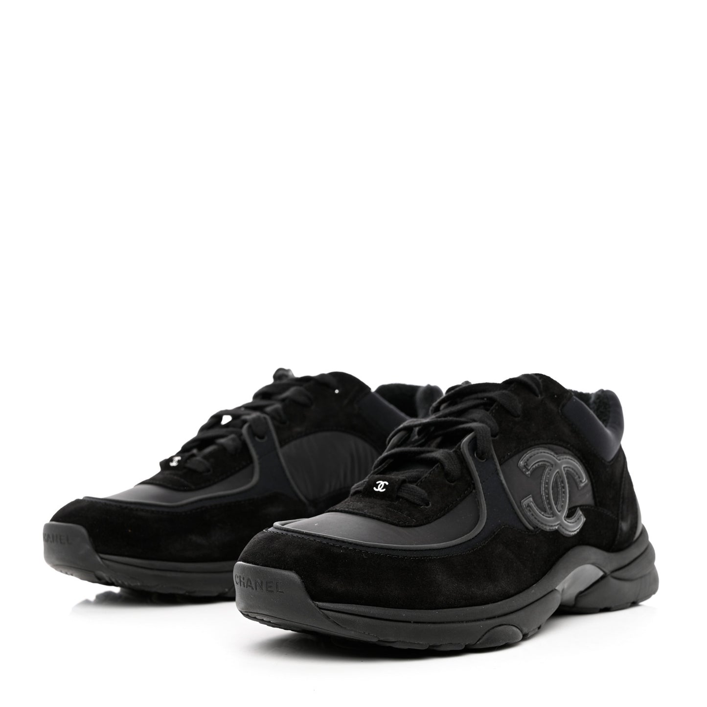 Kid Suede Calfskin Mens Sneakers 44 Black