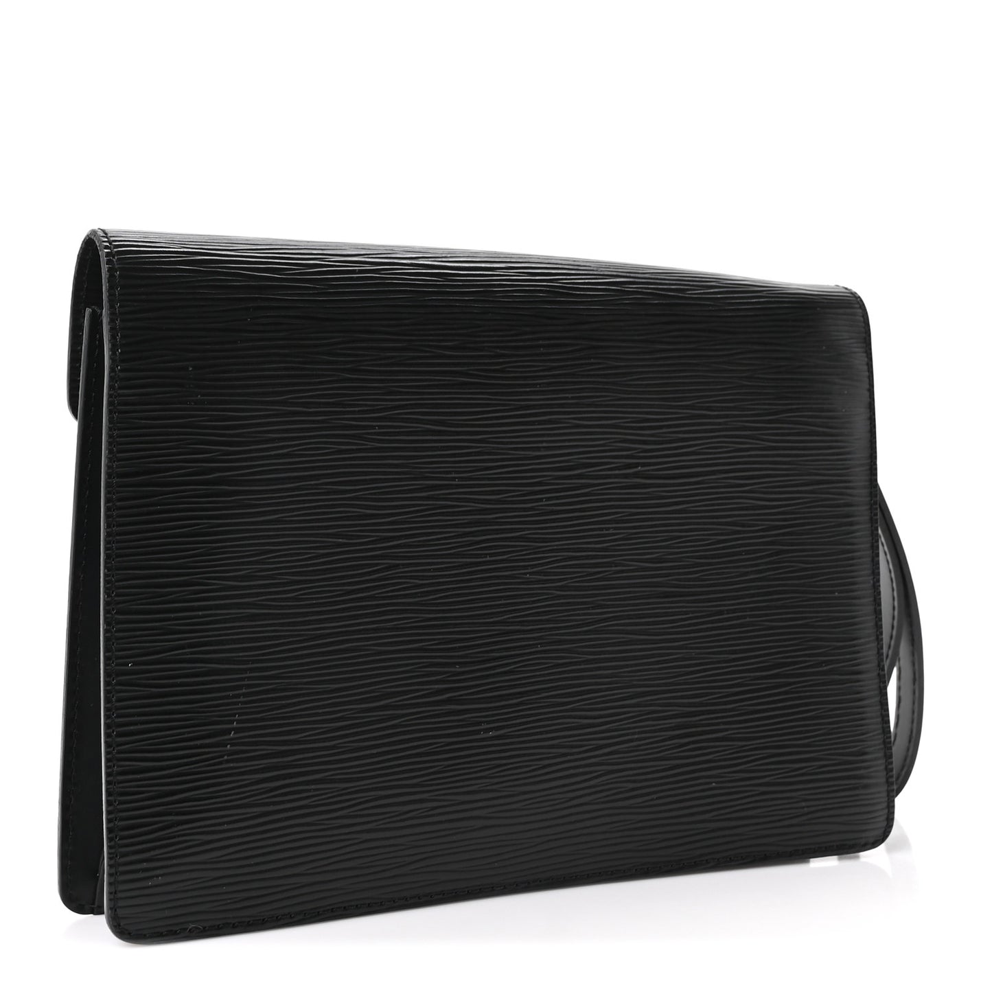 Epi Pochette Sellier Dragonne Clutch Black