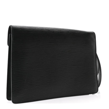 Louis Vuitton Epi Pochette Sellier Dragonne Clutch Black 3 of 9