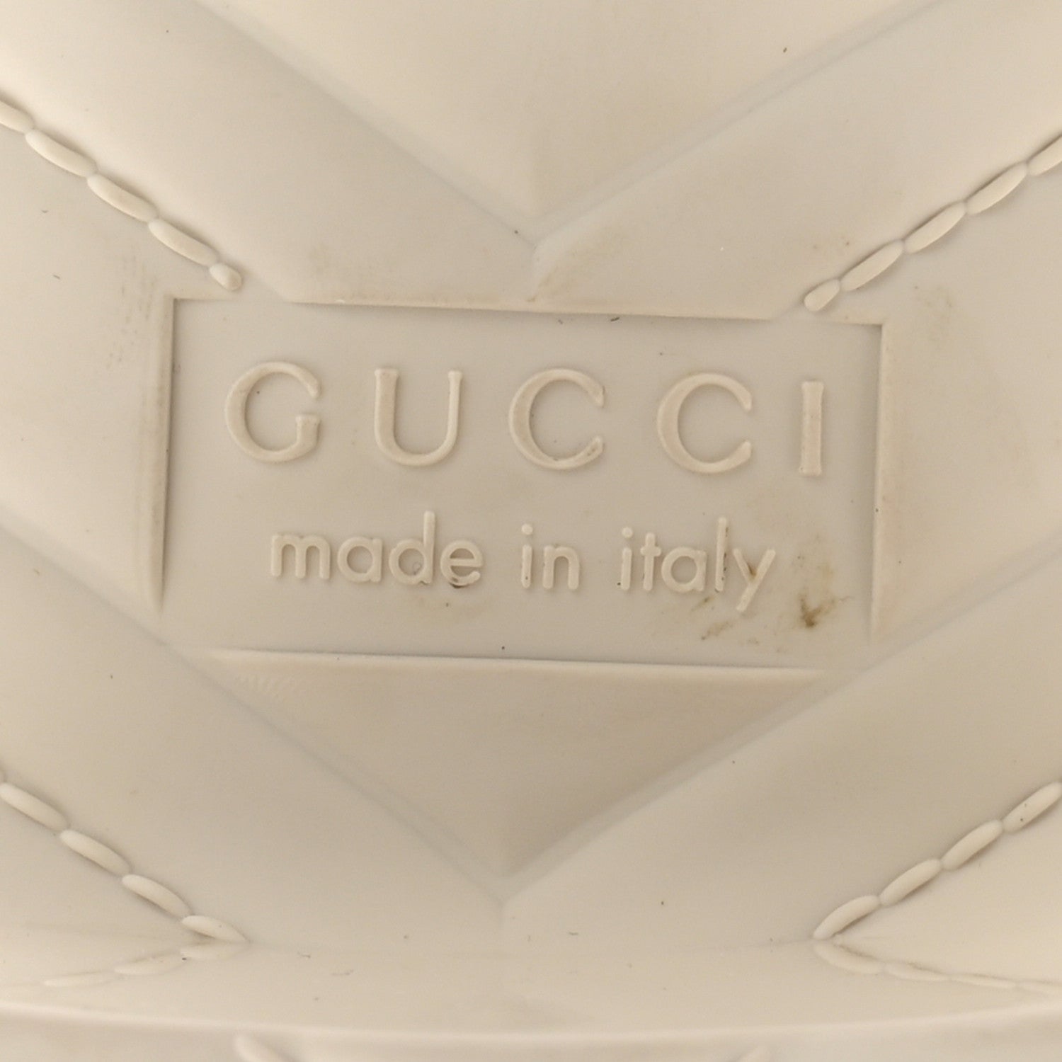 Gucci Rubber Gucci Logo Womens Platform 20/60mm Slide Sandals 42 Mystic White 7 of 9