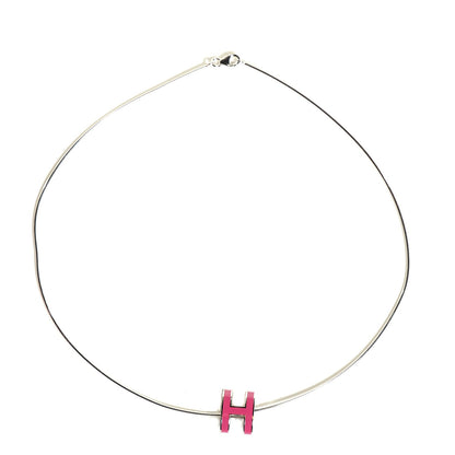 Hermes Palladium Pop H Pendant Necklace Rose Indien 1 of 7