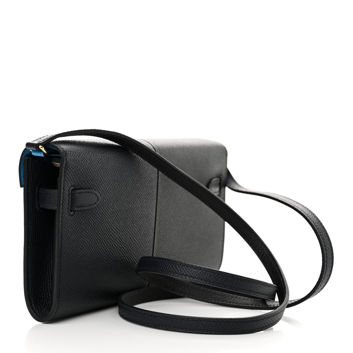 Epsom Casaque Kelly Wallet To Go Black Bleu Indigo Bleu Frida