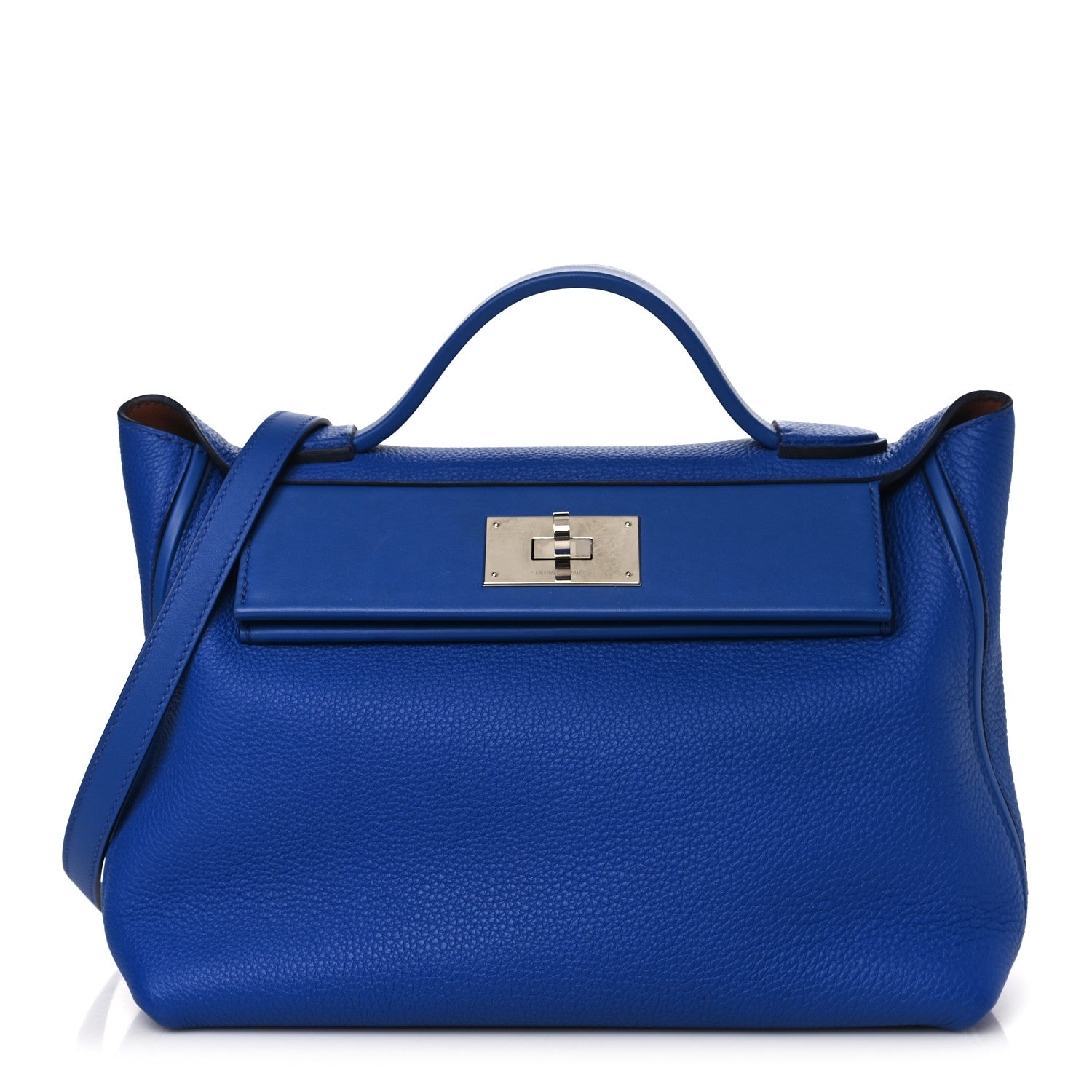 Hermes Togo Swift Verso 24/24 29 Bleu France Gold 1 of 10