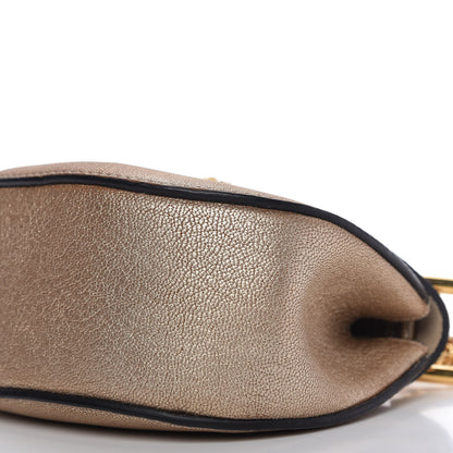 Chloe Metallic Grained Goatskin Nano Drew Shoulder Bag Abstract Gold 7 of 9