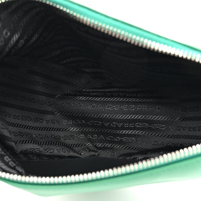 Prada Softy Calfskin Triangle Shoulder Bag Mango 5 of 10