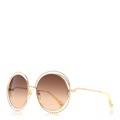 Chloe Oversized Round Carlina Oversized Round Sunglasses CE114ST Gold 1 of 7