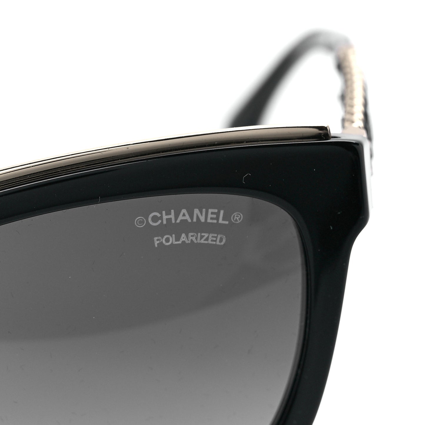 Lambskin Chain Sunglasses 5361-Q Black