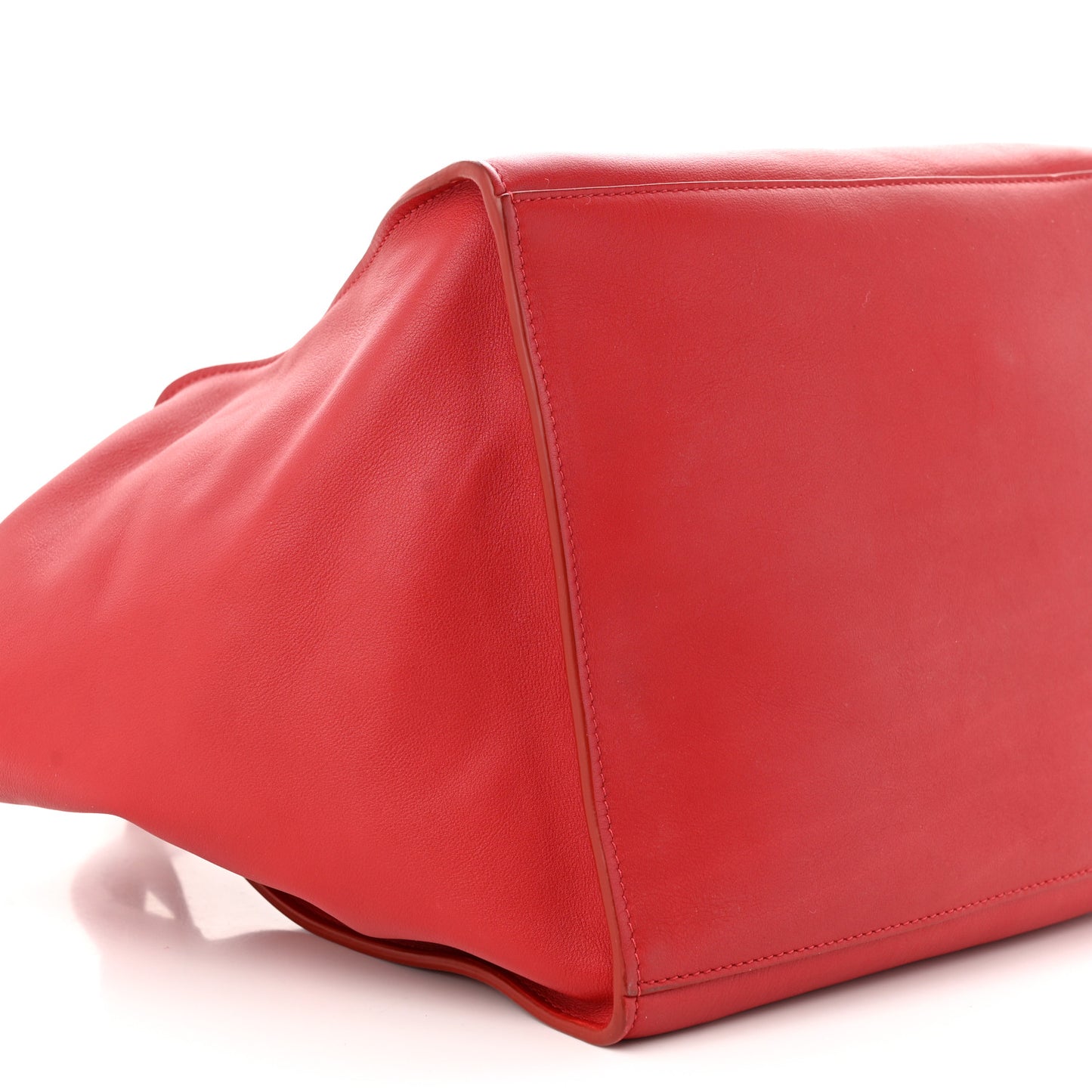 Supple Grained Calfskin Small Big Bag Red