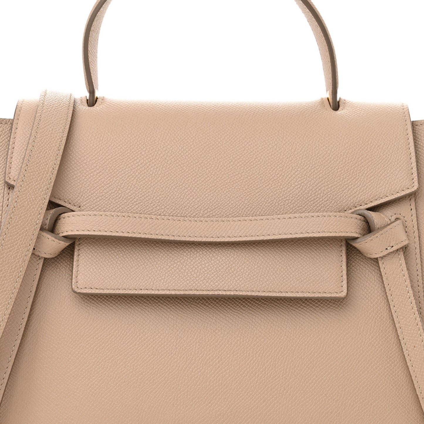 Baby Grained Calfskin Micro Belt Bag Light Taupe