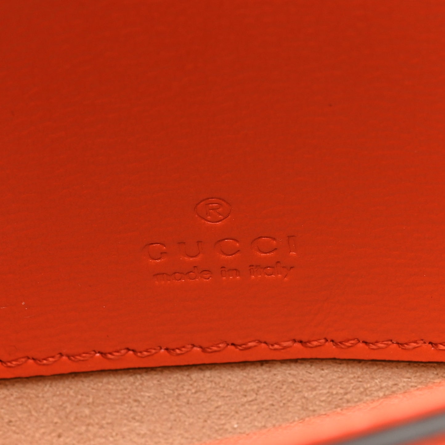 Azalea Calfskin Web Monochrome Horsebit 1955 Wallet On Strap Orange