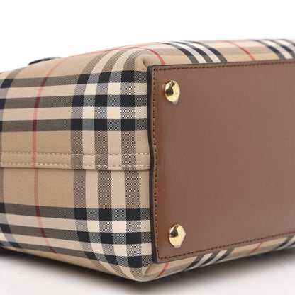 Burberry Calfskin Vintage Check Triple Stud Mini Belt Bag Archive Beige 9 of 10