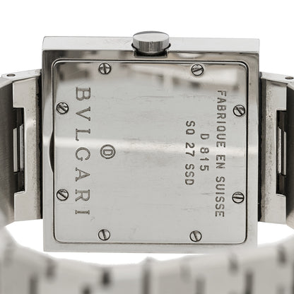 Bulgari Stainless Steel 27mm Quadrato Quartz Watch Black 4 of 5