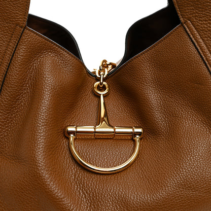 Gucci Grained Calfskin Softbit Maxi Shoulder Bag Brown 7 of 9
