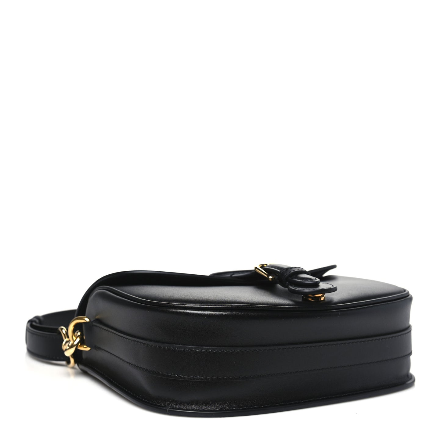 Box Calfskin Medium Bobby Flap Black