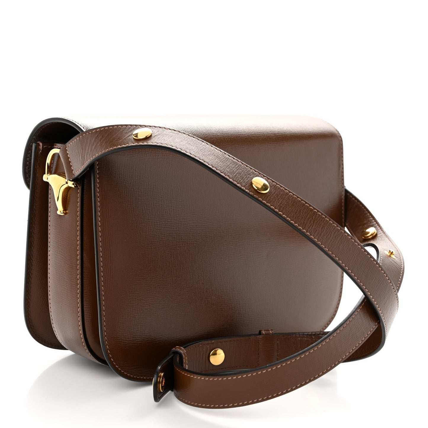Azalea Calfskin Horsebit 1955 Shoulder Bag Brown Sugar