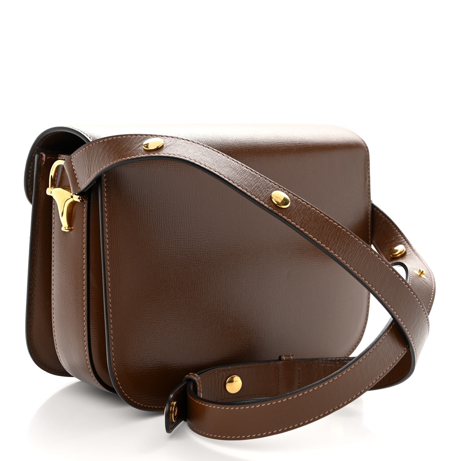Gucci Azalea Calfskin Horsebit 1955 Shoulder Bag Brown Sugar 3 of 13