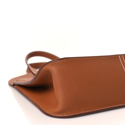 Hermes Taurillon Clemence Halzan 31 Gold 8 of 10