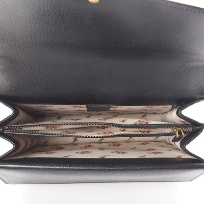 Gucci Calfskin Web Floral Embroidered Medium Dionysus Shoulder Bag Black 5 of 8